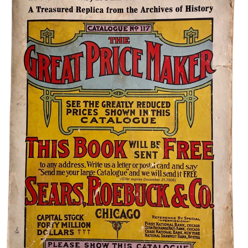VINTAGE 1908 Sears Roebuck & Company Catalog !!